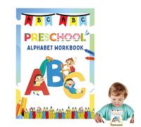 Libro Illustrato Per L'Illuminismo Per L'educazione In Età Prescolare Per Bambini, Lettere Per Bambini Che Tracciano Libri, Libro Di Lavoro Di Apprendimento In Età Prescolare, Riutilizzo Molte Volte,