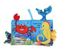 Libro in Stoffa per Bambini Libri con Coda di Animali Resistenti allo Strappo per Giocattolo Educativo Morbido per Bambini da 6 a 24 Mesi Fattoria di Dinosauri Giungla Oceano (Libro di Stoffa)