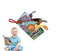 Libro in tessuto, libro sensoriale, design animale, attività educativa, giocattolo da viaggio per 0-3 anni, passeggino, auto, lettino per bambini