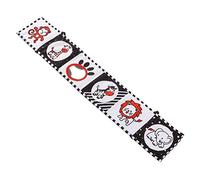 Libro in Tessuto Morbido in Bianco e Ad Alto Contrasto per Lo Sviluppo Visivo, L'allenamento della capacità di Presa, la Cognizione degli Oggetti, per Bambini, Fibra di Poliestere Portatile