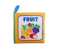Libro in tessuto per bambini, giocattolo per bambini, libro in tessuto per bambini, 0-2 anni, libro illustrato interattivo, giocattolo per bambini, libri in tessuto, regalo per la frutta dei bambini
