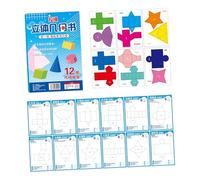 Libro interattivo di geometria 3D estraibile libro di matematica didattica libro di lavoro per bambini che imparano il concetto di matematica con attività divertenti Geometria aiuto didattico