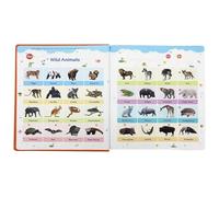Libro interattivo di parole in inglese con suono, libro parlante per l'apprendimento delle lingue, materiale didattico di vocabolario per asilo prescolare e viaggi per bambini 2 ai 6 anni