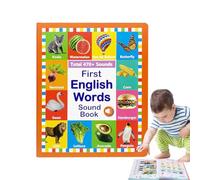 Libro interattivo di parole inglesi con suono,Libro di apprendimento inglese per bambini - Giocattolo educativo di vocabolario per interazione tra genitori e figli ragazzi ragazze prescolari 2-6 anni