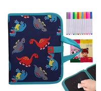 Libro Lavagna per Disegnare con Gessetti | Leggero in PVC Cancellabile,Libro da Dipingere,per Bambini e Bambine Compleanno Aula Casa Capodanno Scuola Materna Viaggio Auto Aereo Ristorante Zoo Spiaggia