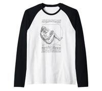 Libro Lettore Vitruviano Uomo Leonardo da Vinci Libro Vintage Maglia con Maniche Raglan