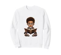 Libro Lettura Afro Africano Americano Reader Bookworm Bambini Ragazzi Felpa