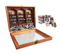 LIBRO LIBRO MINIATURE - Giocattolo di dallo stress in legno, visualizzazione della biblioteca artigianale | 200 Tiny Books Collection, arredamento per il relax 'ufficio, modello di