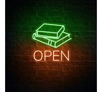 Libro Luce al neon, Libri Cuori Led Signs, Book Lovers Light, Bookish Signs, Reading Club Wall Room Decor