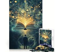Libro magico aperto, puzzle da 1000 pezzi per adulti, gioco cognitivo per momenti di condivisione, assemblaggio di modelli, oggetto dei desideri di Babbo Natale (38x52cm)