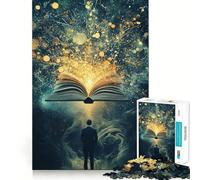 Libro magico aperto, puzzle da 1000 pezzi per adulti, gioco cognitivo per momenti di condivisione, assemblaggio di modelli, oggetto dei desideri di Babbo Natale (38x52cm)