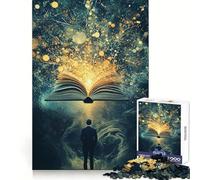 Libro magico aperto - Puzzle per ragazzi - 1000 pezzi - Gioco di logica e abilità - Gioco rilassante - Taglio preciso - Regalo di Babbo Natale (38x26cm)