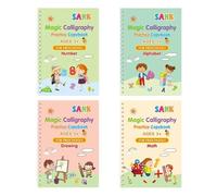 Libro Magico di Scrittura per Bambini,Quaderni Riutilizzabili con Solchi | Libri di Scrittura con Solchi per Bambini - Per Ufficio Asilo Scuola Materna