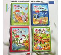 Libro magico riutilizzabile per disegno ad acqua con penna (colore casuale), libro magico per pittura ad acqua, libro riutilizzabile per colorare ad acqua, libro nuovo e magico per disegno, pittura e 