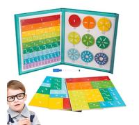 Libro Magnetico Delle Frazioni | Gioco Didattico Magnetico Per Apprendere Le Frazioni,Manipolativi Matematici Multifunzionali Per Bambini Scuola Primaria