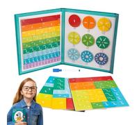Libro Magnetico Delle Frazioni | Gioco Didattico Magnetico Per Apprendere Le Frazioni - Strumento Educativo Per Bambini Di Scuola Primaria