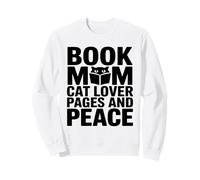 Libro Mamma Amante Gatto Pagine E Lettura della Pace Felpa
