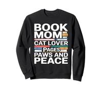 Libro Mamma Amante Gatto Pagine Paws And Peace Reading Felpa