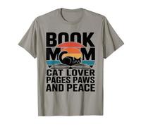 Libro Mamma Amante Gatto Pagine Paws And Peace Reading Maglietta