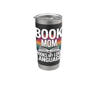 Libro, mamma, i libri sono il mio amore per la lettura linguistica Bicchiere termico in acciaio inox doppia parete