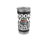 Libro, mamma, i libri sono il mio amore per la lettura linguistica Bicchiere termico in acciaio inox doppia parete