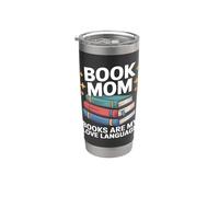 Libro, mamma, i libri sono il mio amore per la lettura linguistica Bicchiere termico in acciaio inox doppia parete
