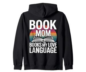 Libro, Mamma, i Libri Sono Il Mio Amore per la Lettura linguistica Felpa con Cappuccio