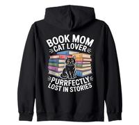 Libro Mamma Purrfectly Perso in Storie Cat Reading Felpa con Cappuccio