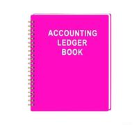 Libro mastro per il monitoraggio del budget con formattazione coerente per facilitare la precisione nei calcoli manuali e nelle voci (rosa)
