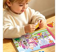 Libro Montessori Busy Book per bambini piccoli, libro di attività di apprendimento silenzioso riutilizzabile con giochi di abbinamento, riconoscimento di animali e veicoli, ritorno a scuola stile anim