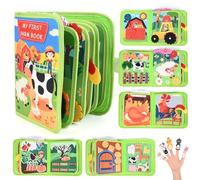 Libro Montessori Interattivo 1 Anno, Quiet Book Sensoriale Educativo Giochi,Busy Board Regalo Bimbo Bimba, Regali per Ragazze e Ragazzi (B)