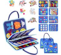 Libro Montessori Interattivo, Montessori Busy Board, Valigetta Sensoriale Montessori, Pannello Sensoriale Bambini, Giochi Educativi, Ideale per viaggi in famiglia compleanni dei bambini e regali di Na