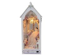 Libro Nook, Libro Nook Decor - Miniature House Rechendes - Tiny House Modello con luce LED, puzzle in legno 3D per soggiorno