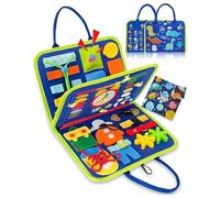Libro occupato, Libro occupato Montessori per bambini da 1 a 6 anni, Educativo per bambini con 25 giochi didattici, Pratica con cerniera e bottoni, Alfabeto e orologio giocattolo per abilità motorie