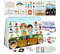 Libro occupato, libro occupato per bambini - 12 pagine libro educativo, giocattolo sensoriale - libro di apprendimento prescolare, attività di apprendimento 'asilo per bambini 3 ai 5 anni.