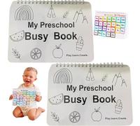 Libro occupato per bambini 2 set Rilegatura a spirale con rilegatura a tema multiplo per bambini con accessori Libri per per apprendimento in età prescolare, apprendimento per la scuola mater