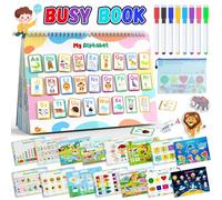 Libro occupato per bambini dai 3 anni in su, attività di apprendimento prescolare con 30 temi, libri di lavoro prescolari, giocattolo educativo Montessori, libri di attività per bambini