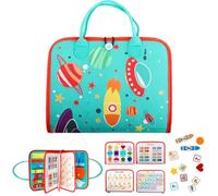 Libro occupato per bambini - Giocattolo grande 23 cm | Tagliere in feltro, cartone animato, gioco con attività di apprendimento in età prescolare, apprendimento precoce, scheda sensoriale morbida per