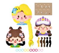 Libro occupato per capelli, giocattoli per intrecciare libri occupati per ragazze,Libro occupato dei capelli della treccia del materiale didattico della principessa - Giocattoli di valutazione di