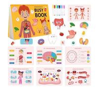 Libro occupato per il corpo, Libro occupato per il corpo umano per bambini | ATTIVITÀ SENSORY Fine Motor Abilità giocattolo - Book body umano per il bambino, asilo che impara giocattoli da viaggio sen