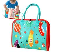 Libro occupato prescolare,Libro occupato,Tavole occupate di cartoni animati in feltro | Gioco di attività di apprendimento prescolare, modello di pianeta, libro occupato, giocattolo per Natale e