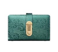 Libro organizer per contanti con blocco password con 50 tasche trasparenti Libro portatile per risparmiare denaro per fatture, ricevute e buoni Password Rose