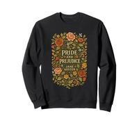 Libro Orgoglio e Pregiudizio Jane Austen Merch Floral Bookish Felpa
