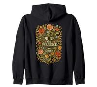 Libro Orgoglio e Pregiudizio Jane Austen Merch Floral Bookish Felpa con Cappuccio