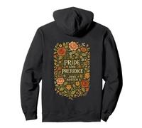 Libro Orgoglio e Pregiudizio Jane Austen Merch Floral Bookish Felpa con Cappuccio