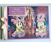 Libro Ospiti Personalizzato Bimba Minnie Disney, Doccia Baby, Rosa