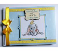 Libro Ospiti Personalizzato Dumbo per Bambino, Festa Compleanno, 5 Pz Blu