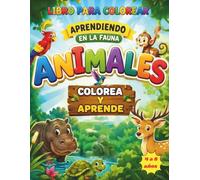 Libro para colorear: 30 Páginas con dibujos para colorear, 3 datos curiosos sobre animales (El Ciervo, León y Lince) y 4 páginas de ejercicios para resolver y colorear.