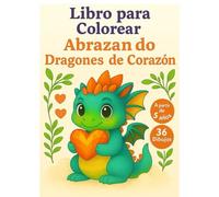 Libro para Colorear Abrazan do Dragones de corazón