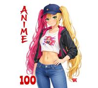 Libro para Colorear Anime: 100 Dibujos Anime para Colorear - Estilo Manga para Jóvenes y Adultos